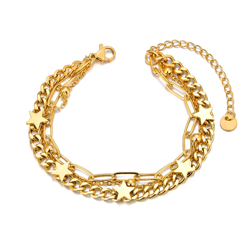 Stainless Steel Cuban Chain Bracelet Bangle