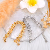 Stainless Steel Plated Cuban Chain Bracelet Bangle