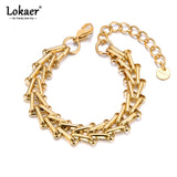 Stainless Steel Plated Cuban Chain Bracelet Bangle