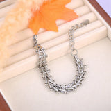 Stainless Steel Plated Cuban Chain Bracelet Bangle