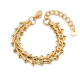Stainless Steel Plated Cuban Chain Bracelet Bangle