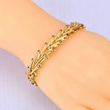Stainless Steel Plated Cuban Chain Bracelet Bangle