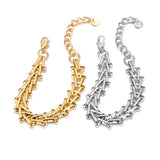 Stainless Steel Plated Cuban Chain Bracelet Bangle