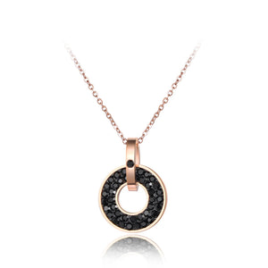 Stainless Steel Rose Pendant Necklace N18072