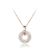 Stainless Steel Rose Pendant Necklace N18072