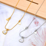 Heart Shell Charm Bracelet for Women Golden Jewelry