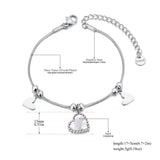 Heart Shell Charm Bracelet for Women Golden Jewelry