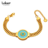 Sun Charm Stainless Steel Chain Bracelet Waterproof
