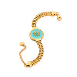 Sun Charm Stainless Steel Chain Bracelet Waterproof