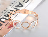 Stainless Steel Rhinestone Cuff Bangles Bracelets B18063