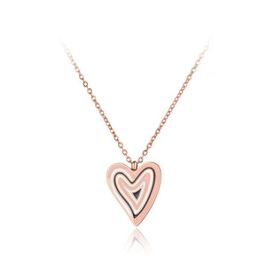 Heart Pendant Necklace Stainless Steel Choker Gift N19098