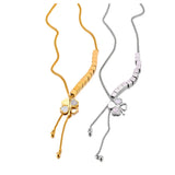 Stainless Steel Flower Charm Bracelet for Women B23165