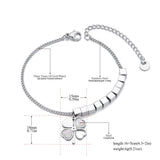 Stainless Steel Flower Charm Bracelet for Women B23165