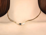 Double Layer Rhinestone Heart Pendant Necklace For Women