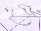 Double Layer Rhinestone Heart Pendant Necklace For Women