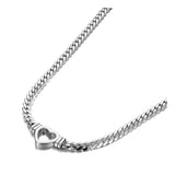 Heart Charm Twisted Chain Necklace for Women