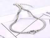 Heart Charm Twisted Chain Necklace for Women