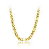 Geometric Charm Pendant Necklace Stainless Steel Hip-hop Link Chain N21006