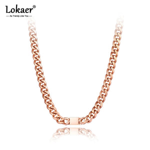 Geometric Charm Pendant Necklace Stainless Steel Hip-hop Link Chain N21006
