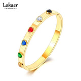 Titanium Stainless Steel Heart Bangles Bracelets For Women Girls