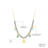 Opal Stone Charm Necklace for Women Girls