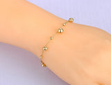 Titanium Stainless Steel Round Ball Charm Bracelets Women Bohemia Beach Party