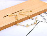 Titanium Stainless Steel Round Ball Charm Bracelets Women Bohemia Beach Party
