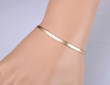 Rose Plated Thin Snake Chain Bracelet for Women - B18075