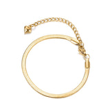 Rose Plated Thin Snake Chain Bracelet for Women - B18075