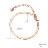 Rose Plated Thin Snake Chain Bracelet for Women - B18075