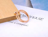 Titanium Stainless Steel CZ Crystal Anniversary Ring