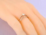 Titanium Stainless Steel CZ Crystal Anniversary Ring