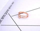 Titanium Stainless Steel CZ Crystal Anniversary Ring