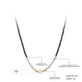 Crystal Strand Necklace Titanium Stainless Steel Pearl Choker Necklaces
