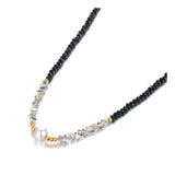 Crystal Strand Necklace Titanium Stainless Steel Pearl Choker Necklaces