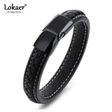 Stylish Leather Wrap Bracelet with Magnet Buckle Charm - OPH1101
