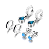 18K Plated Eyes Earrings Set CZ Crystal Jewelry