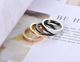 Colorful Rings Jewelry Titanium Stainless Steel Wedding Engagement Ring