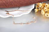 Bohemia Butterfly Crystal Charm Girl's Bracelet Stainless Steel CZ