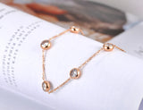 Bohemia Stainless Steel 5Pcs CZ Crystal Charm Bracelets For Women Girls