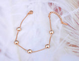 Bohemia Stainless Steel 5Pcs CZ Crystal Charm Bracelets For Women Girls
