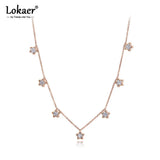 Bohemia Stainless Steel Love Star Choker Necklace