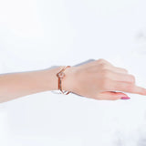 CZ Crystal Butterfly Charm Bracelet Stainless Steel Link Chain Birthday Gift
