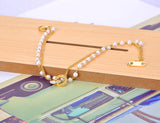 Double Layer Stainless Steel Roman Numerals Charm Bracelets For Women