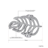 Feather Rings Bands Jewelry For Women Plated Cubic Zirconia Wedding Finger Rings