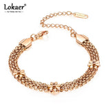 Stainless Steel Daisy Flower Charm Bracelets Bohemia Chain Jewelry
