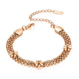 Stainless Steel Daisy Flower Charm Bracelets Bohemia Chain Jewelry