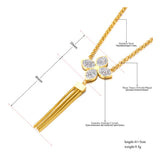 Rhinestone Flower Pendant Necklace Stainless Steel Collares para Women N23010