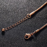 Stainless Steel Rose Chain & Link Bracelet for Women