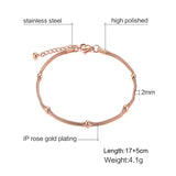 Stainless Steel Rose Chain & Link Bracelet for Women